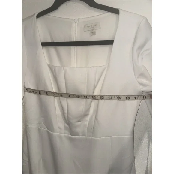 Ted Baker London Astrid‎ Pencil Dress White Long Sleeve Size 2